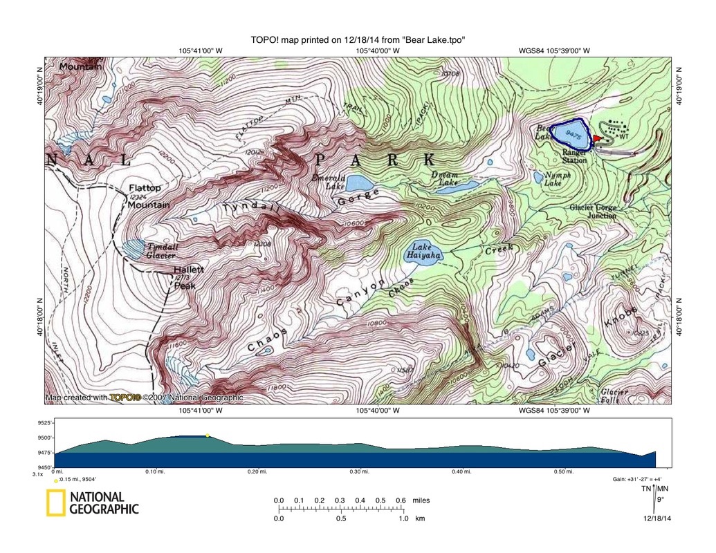  Map-Bear Lake trail in Rocky Mountain National Park