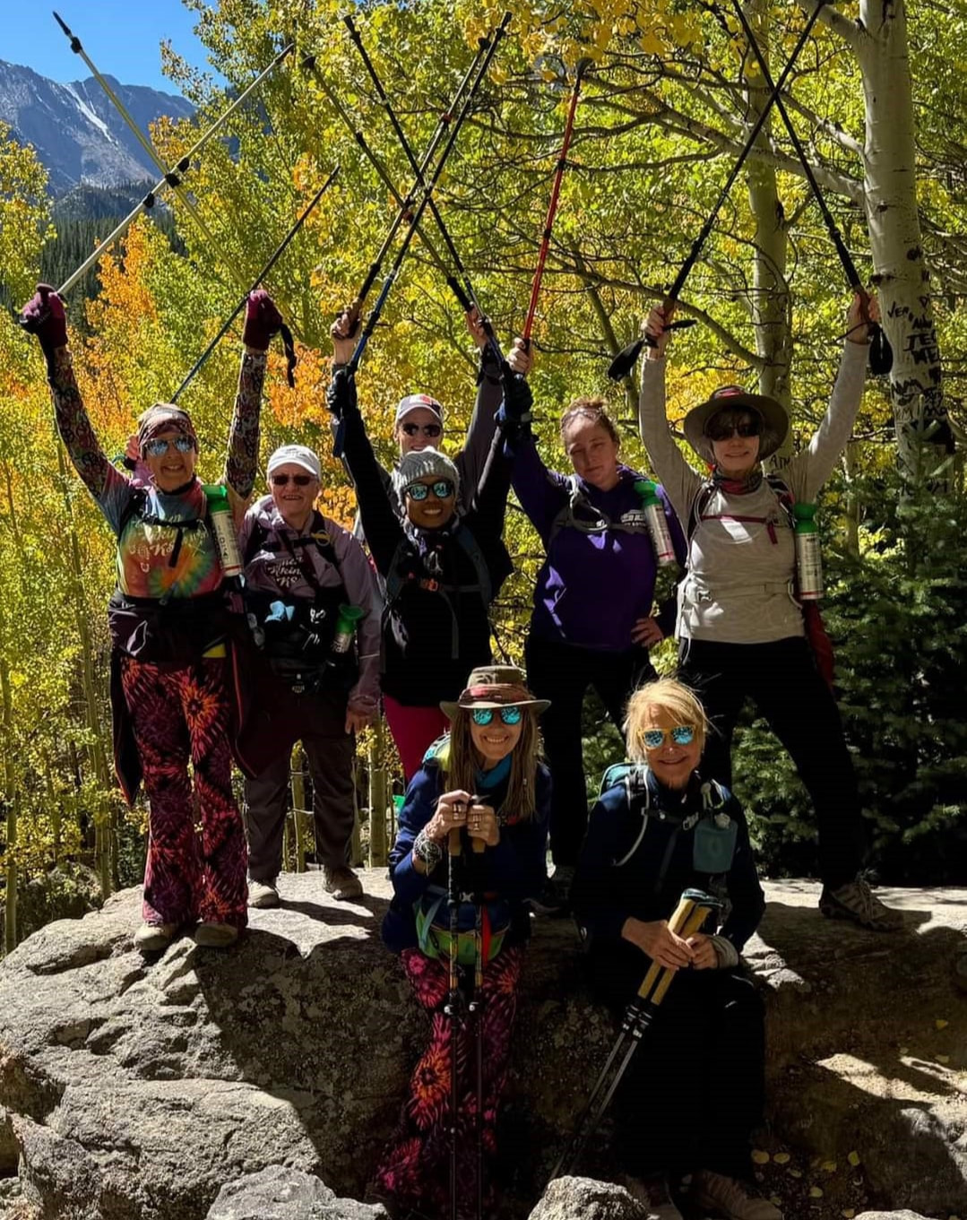 Image of hikers going to Flat Top Mountain. RMNP