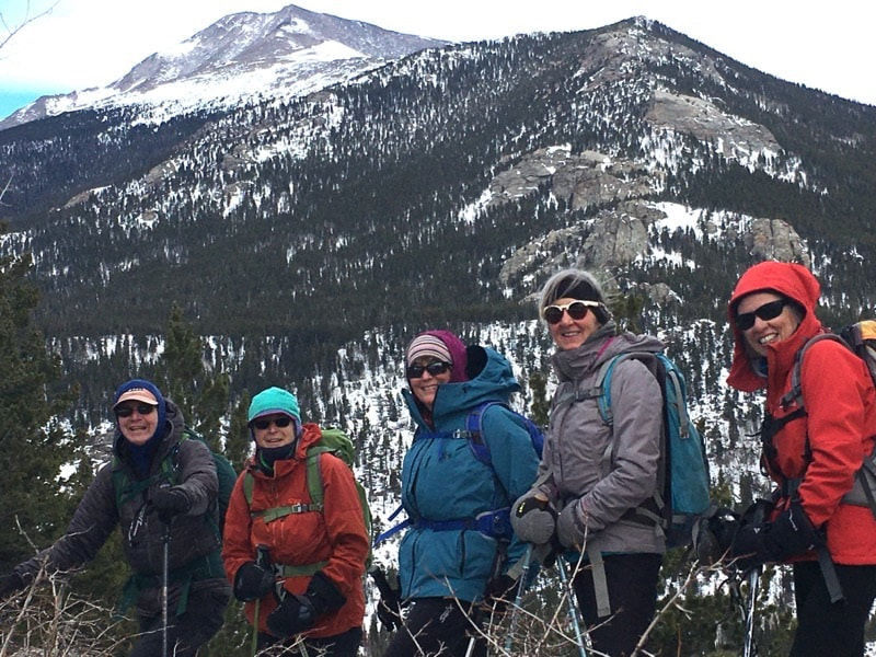 Snowshoers in Rocky Mountain National Park