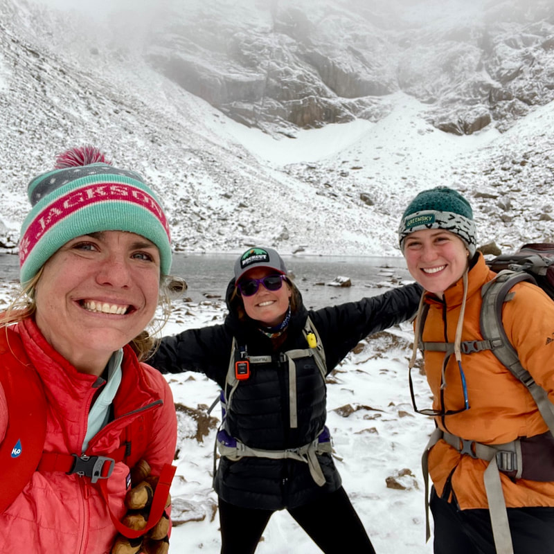 Hikers at Lake of Many Winds, Rocky Mountain National Park