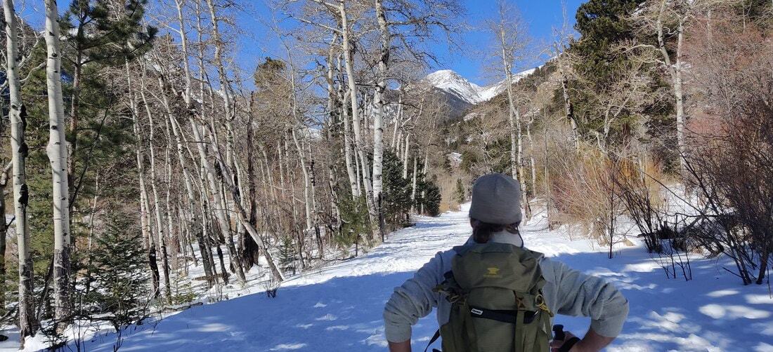 Skiing to Endovalley in Rocky Mountain National Park, Estes Park, Colorado