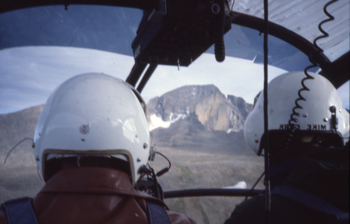 Helicopter pilots and Longs Peak in Rocky Mountain National Park