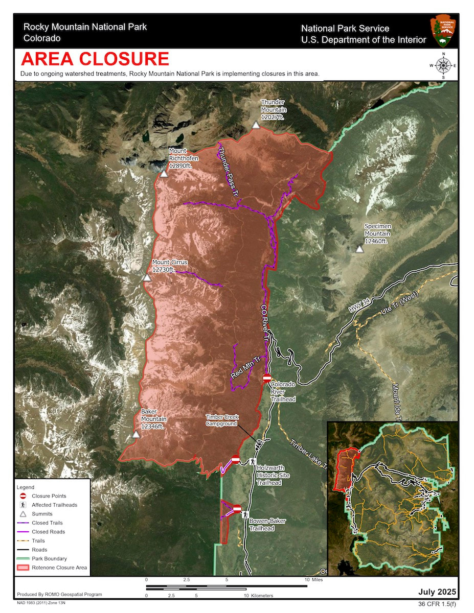 RMNP_FISH_RotenoneClosureMap_BowenBakerAreaAugust2025