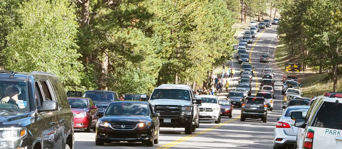 Traffic in Rocky Mountain National Park